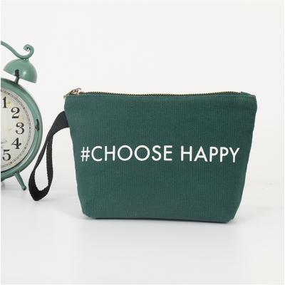 FeiFei reusable customized cotton zipper small cosmetic bag with good quality