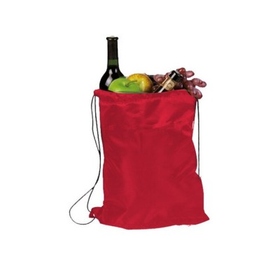 insulated cheap logo printing drawstring cooler bag