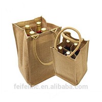 wholesale jute tote bag jute wine tote bag